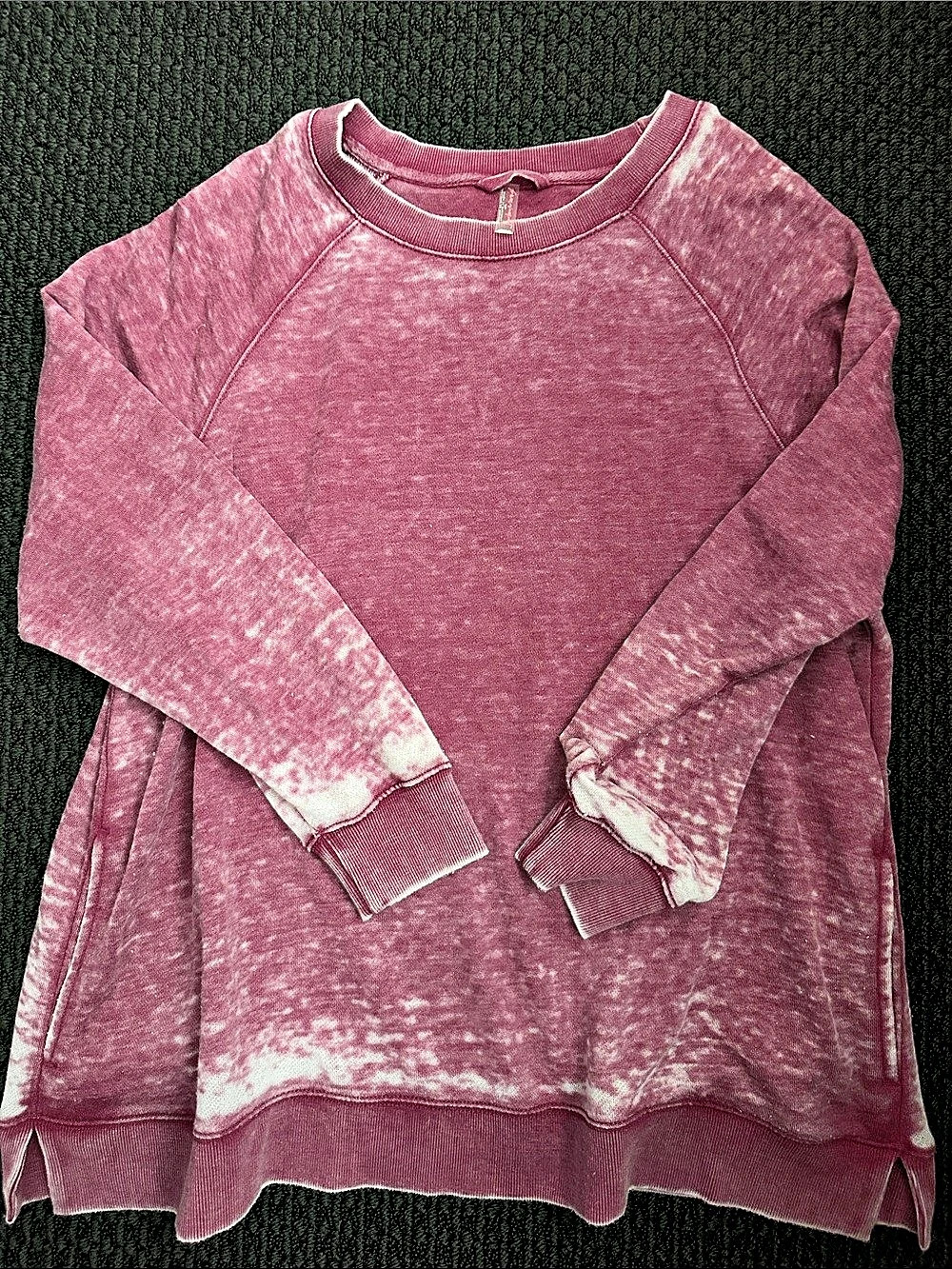 FP movement Acid Wash Crewneck Sweatshirt in Pink